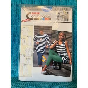 Burda 4292 sewing pattern womens separates top pants cardigan